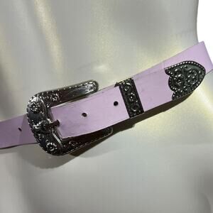 Vintage Pink & Silver Western Belt Cowgirl Chic Size 5